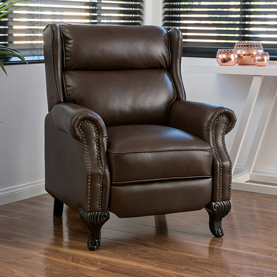Curtis Leather Recliner Club Chair